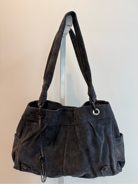 b. makowsky Handbags - b. makowsky Vintage Blue Suede Shoulder Bag Purse Y2K Dust Bag Slouchy Hobo